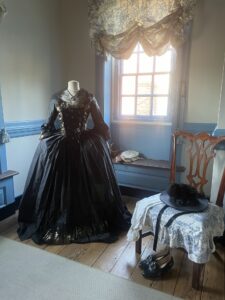 Photo of a black colonial-era dress