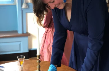 Robin with a Nanking ceramic plate