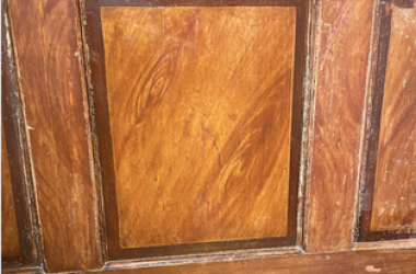 Image 7: Faux graining likely dating to the 1770s in excellent condition (Source: Chris Mills, 2022).